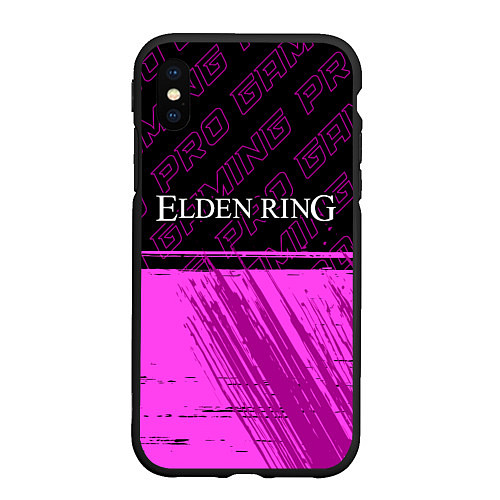 Чехол iPhone XS Max матовый Elden Ring pro gaming: символ сверху / 3D-Черный – фото 1