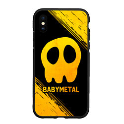 Чехол iPhone XS Max матовый Babymetal - gold gradient
