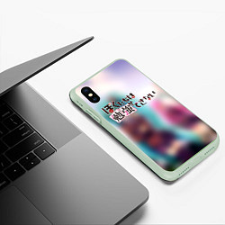 Чехол iPhone XS Max матовый Kimitachi wa Dou Ikiru ka, цвет: 3D-салатовый — фото 2