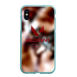 Чехол iPhone XS Max матовый Valorant riot games, цвет: 3D-мятный