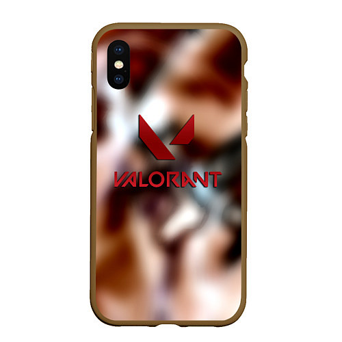 Чехол iPhone XS Max матовый Valorant riot games / 3D-Коричневый – фото 1