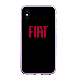 Чехол iPhone XS Max матовый Fiat sport auto brend, цвет: 3D-сиреневый