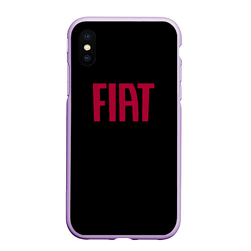 Чехол iPhone XS Max матовый Fiat sport auto brend / 3D-Сиреневый – фото 1