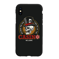 Чехол iPhone XS Max матовый Casino, цвет: 3D-черный