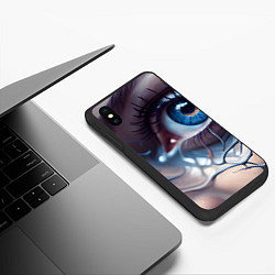 Чехол iPhone XS Max матовый Нейро око, цвет: 3D-черный — фото 2