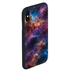 Чехол iPhone XS Max матовый Космическая туманность, цвет: 3D-черный — фото 2