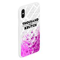 Чехол iPhone XS Max матовый Thousand Foot Krutch rock legends посередине, цвет: 3D-белый — фото 2