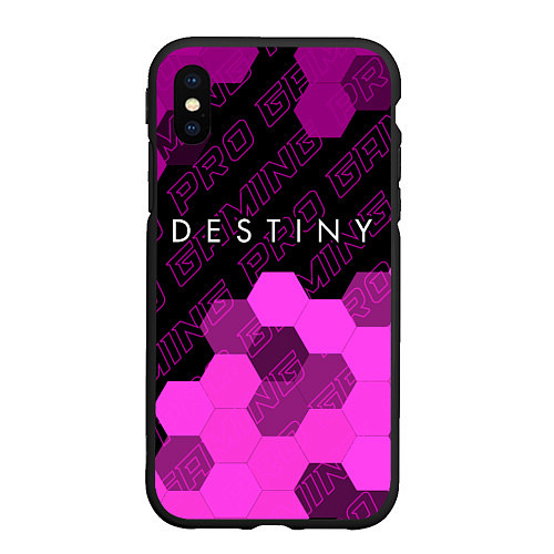 Чехол iPhone XS Max матовый Destiny pro gaming посередине / 3D-Черный – фото 1