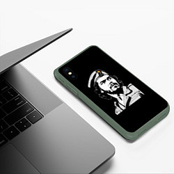 Чехол iPhone XS Max матовый Che Guevara - Hasta La Victoria, цвет: 3D-темно-зеленый — фото 2