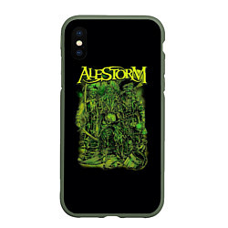 Чехол iPhone XS Max матовый Alestorm Pirates green, цвет: 3D-темно-зеленый