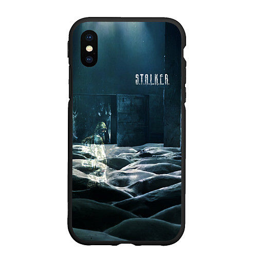 Чехол iPhone XS Max матовый STALKER Одиночка призрак / 3D-Черный – фото 1