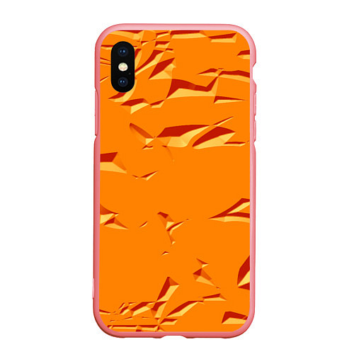 Чехол iPhone XS Max матовый Оранжевый мотив / 3D-Баблгам – фото 1