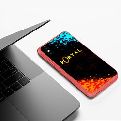 Чехол iPhone XS Max матовый Portal x Half life, цвет: 3D-красный — фото 2