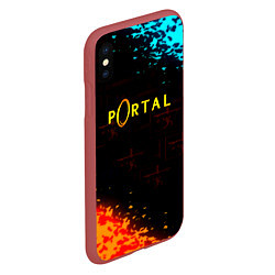 Чехол iPhone XS Max матовый Portal x Half life, цвет: 3D-красный — фото 2