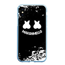 Чехол iPhone XS Max матовый Marshmello splash