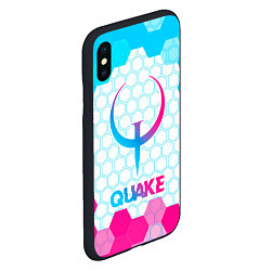 Чехол iPhone XS Max матовый Quake neon gradient style, цвет: 3D-черный — фото 2