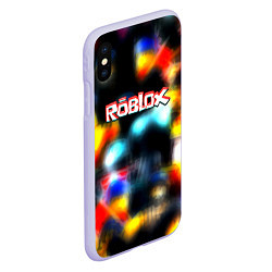 Чехол iPhone XS Max матовый Roblox game 2023, цвет: 3D-светло-сиреневый — фото 2