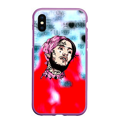 Чехол iPhone XS Max матовый Lil peep steel rap, цвет: 3D-фиолетовый