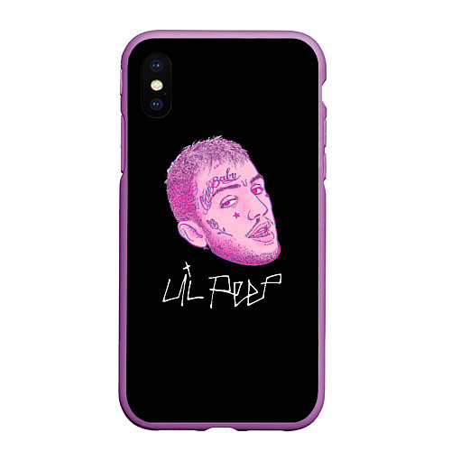 Чехол iPhone XS Max матовый Lil Peep rip 21 / 3D-Фиолетовый – фото 1
