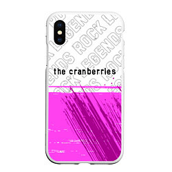 Чехол iPhone XS Max матовый The Cranberries rock legends посередине, цвет: 3D-белый