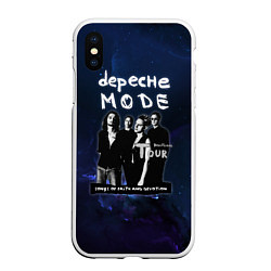 Чехол iPhone XS Max матовый Depeche Mode - Devotional тур, цвет: 3D-белый