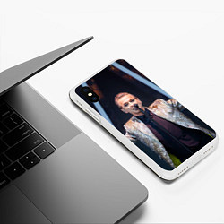 Чехол iPhone XS Max матовый Depeche Mode - Dave Gahan stage memento mori, цвет: 3D-белый — фото 2