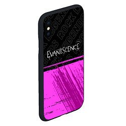 Чехол iPhone XS Max матовый Evanescence rock legends посередине, цвет: 3D-черный — фото 2