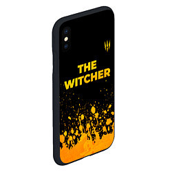 Чехол iPhone XS Max матовый The Witcher - gold gradient посередине, цвет: 3D-черный — фото 2