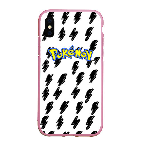 Чехол iPhone XS Max матовый Pokemon zippy / 3D-Розовый – фото 1