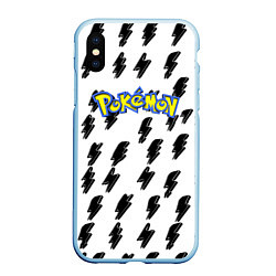 Чехол iPhone XS Max матовый Pokemon zippy, цвет: 3D-голубой