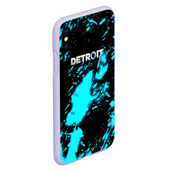 Чехол iPhone XS Max матовый Detroit become human кровь андроида, цвет: 3D-светло-сиреневый — фото 2