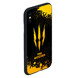 Чехол iPhone XS Max матовый The Witcher - gold gradient, цвет: 3D-черный — фото 2