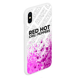 Чехол iPhone XS Max матовый Red Hot Chili Peppers rock legends посередине, цвет: 3D-белый — фото 2