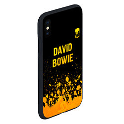 Чехол iPhone XS Max матовый David Bowie - gold gradient посередине, цвет: 3D-черный — фото 2