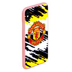 Чехол iPhone XS Max матовый Манчестер Юнайтед клуб краски, цвет: 3D-баблгам — фото 2