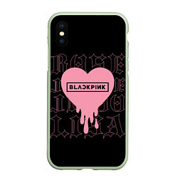 Чехол iPhone XS Max матовый Blackpink: Jisoo Jennie Rose Lisa, цвет: 3D-салатовый