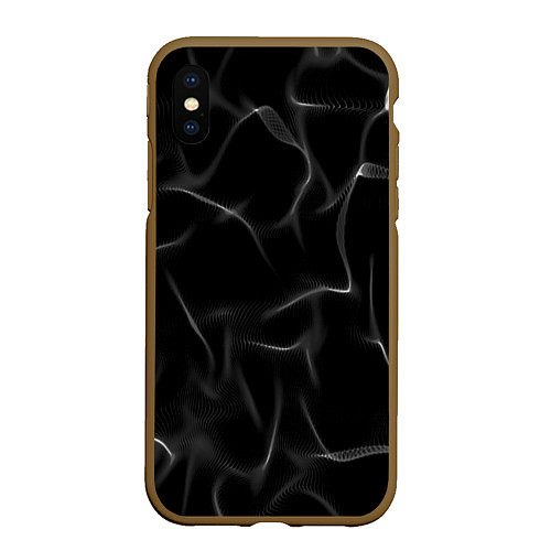 Чехол iPhone XS Max матовый Узор дыма / 3D-Коричневый – фото 1