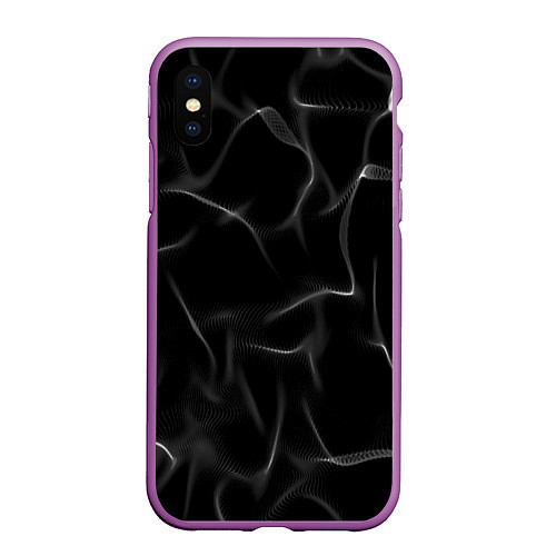 Чехол iPhone XS Max матовый Узор дыма / 3D-Фиолетовый – фото 1