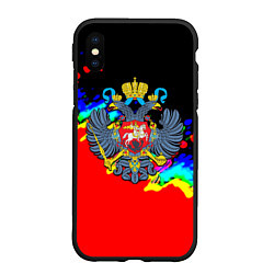 Чехол iPhone XS Max матовый Имперская Россия краски, цвет: 3D-черный