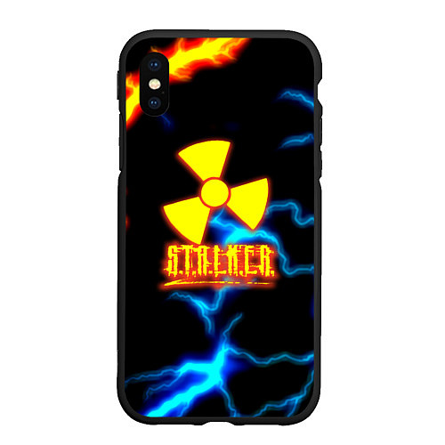 Чехол iPhone XS Max матовый Stalker storm / 3D-Черный – фото 1