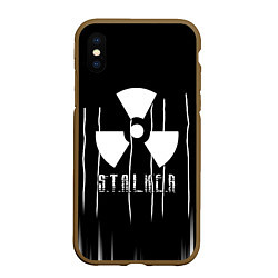 Чехол iPhone XS Max матовый Stalker чернобыль, цвет: 3D-коричневый