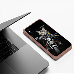 Чехол iPhone XS Max матовый Мотокот, цвет: 3D-коричневый — фото 2