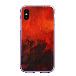 Чехол iPhone XS Max матовый Лава и сажа