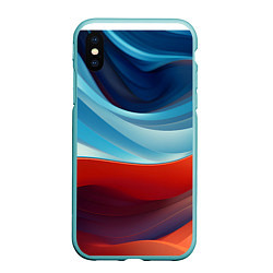 Чехол iPhone XS Max матовый Абстракция в контрасте, цвет: 3D-мятный