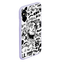 Чехол iPhone XS Max матовый Lil peep автограф, цвет: 3D-светло-сиреневый — фото 2