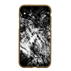 Чехол iPhone XS Max матовый Зимний лес узоры