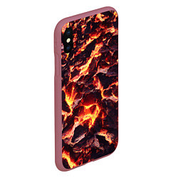 Чехол iPhone XS Max матовый Бурлящая лава, цвет: 3D-малиновый — фото 2
