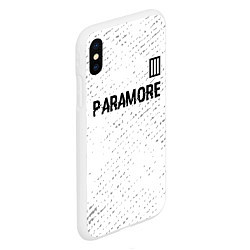 Чехол iPhone XS Max матовый Paramore glitch на светлом фоне посередине, цвет: 3D-белый — фото 2