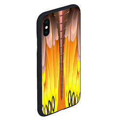 Чехол iPhone XS Max матовый Желтые наплывы, цвет: 3D-черный — фото 2