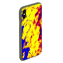 Чехол iPhone XS Max матовый Half life toxic yellow fire, цвет: 3D-темно-зеленый — фото 2